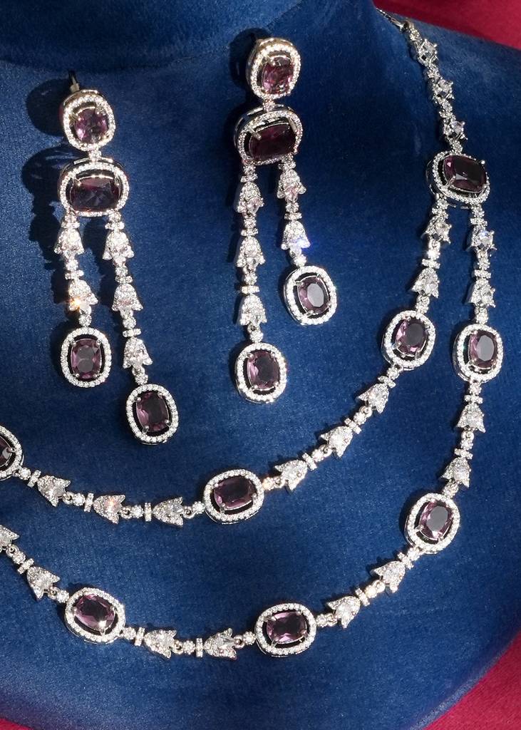 Esha Diamond Heritage Necklace Set For Wedding : BP-NK-951