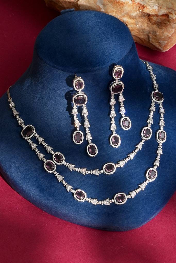 Esha Diamond Heritage Necklace Set For Wedding : BP-NK-951