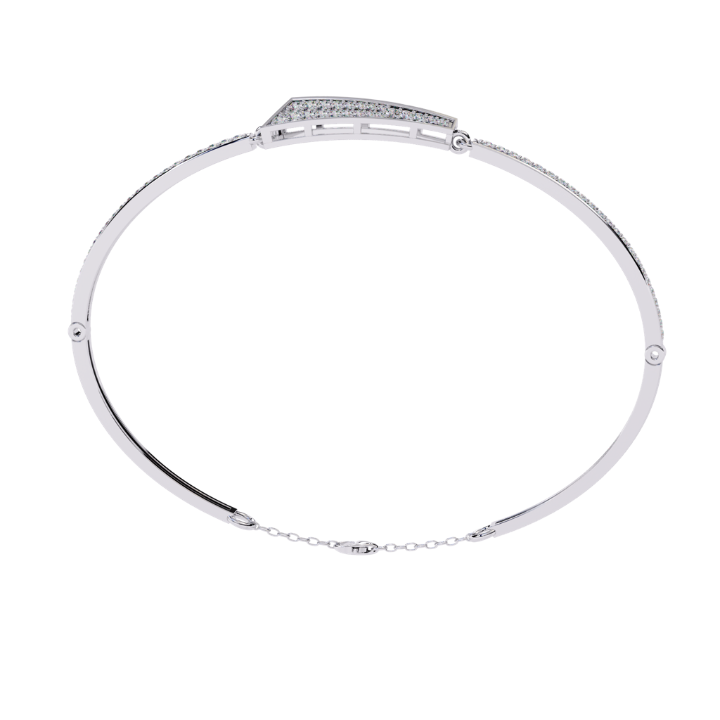 0.55Ct Round Lab Grown Diamond Tapered Pyramid Bracelet : ZY-002