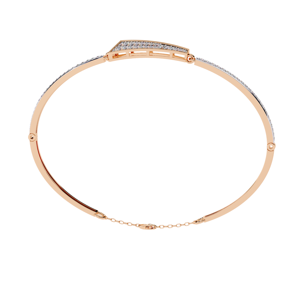 0.55Ct Round Lab Grown Diamond Tapered Pyramid Bracelet : ZY-002