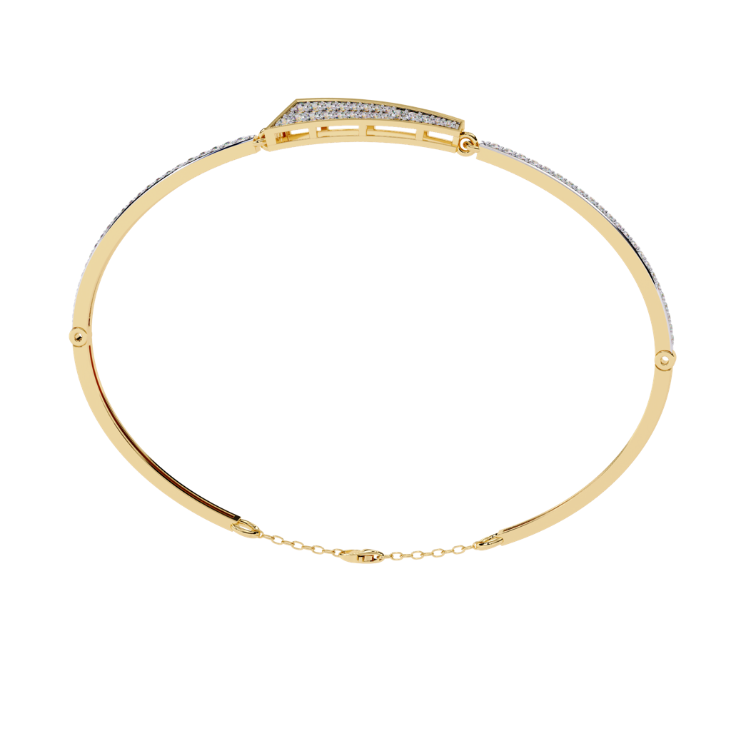 0.55Ct Round Lab Grown Diamond Tapered Pyramid Bracelet : ZY-002