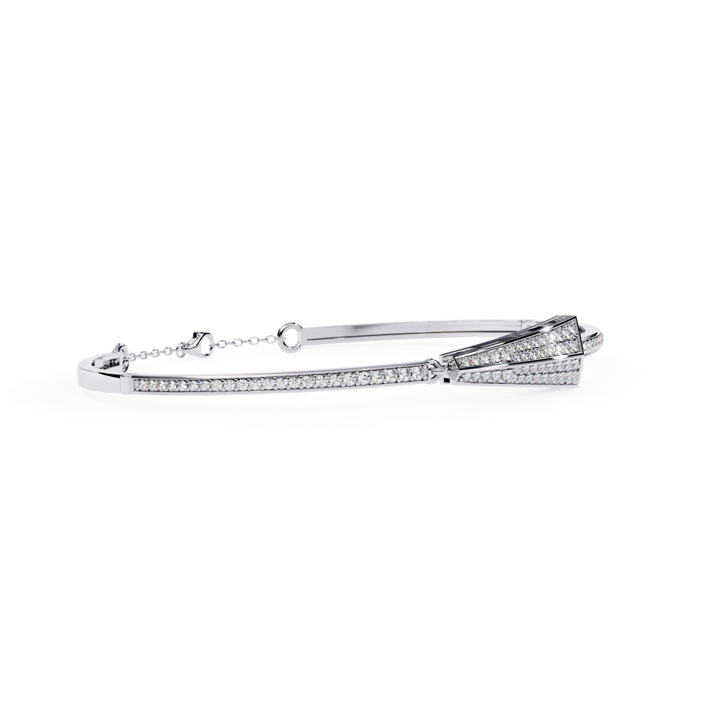 0.55Ct Round Lab Grown Diamond Tapered Pyramid Bracelet : ZY-002
