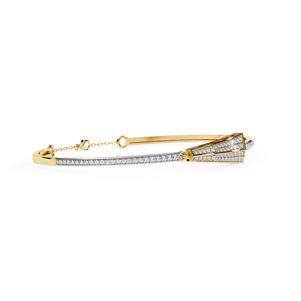 0.55Ct Round Lab Grown Diamond Tapered Pyramid Bracelet : ZY-002