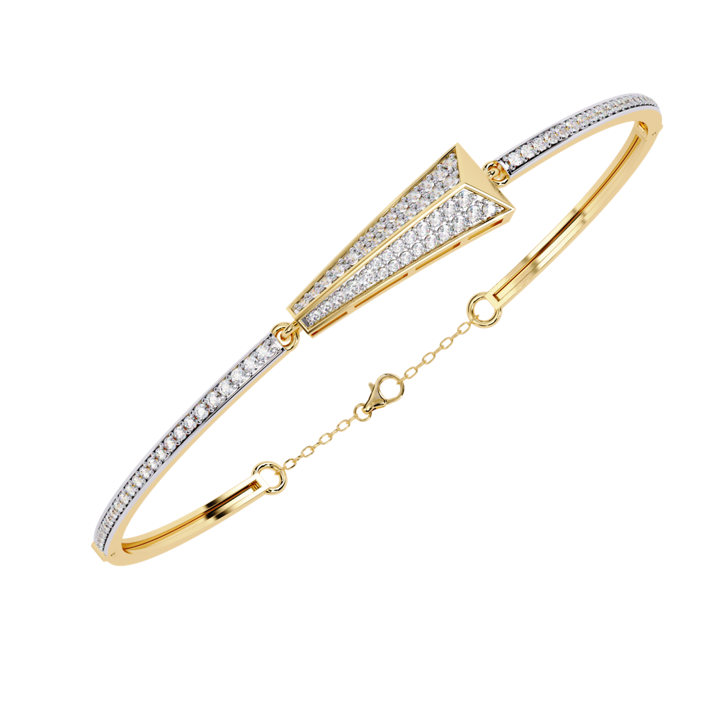 0.55Ct Round Lab Grown Diamond Tapered Pyramid Bracelet : ZY-002