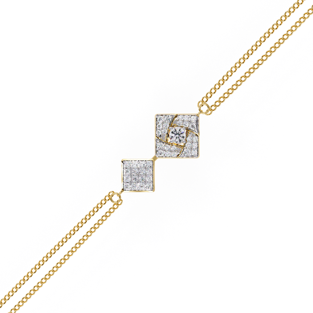 0.54Ct Round Lab Grown Diamond Chain Bracelet : ZY-003