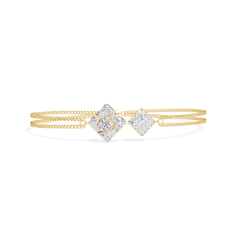 0.54Ct Round Lab Grown Diamond Chain Bracelet : ZY-003