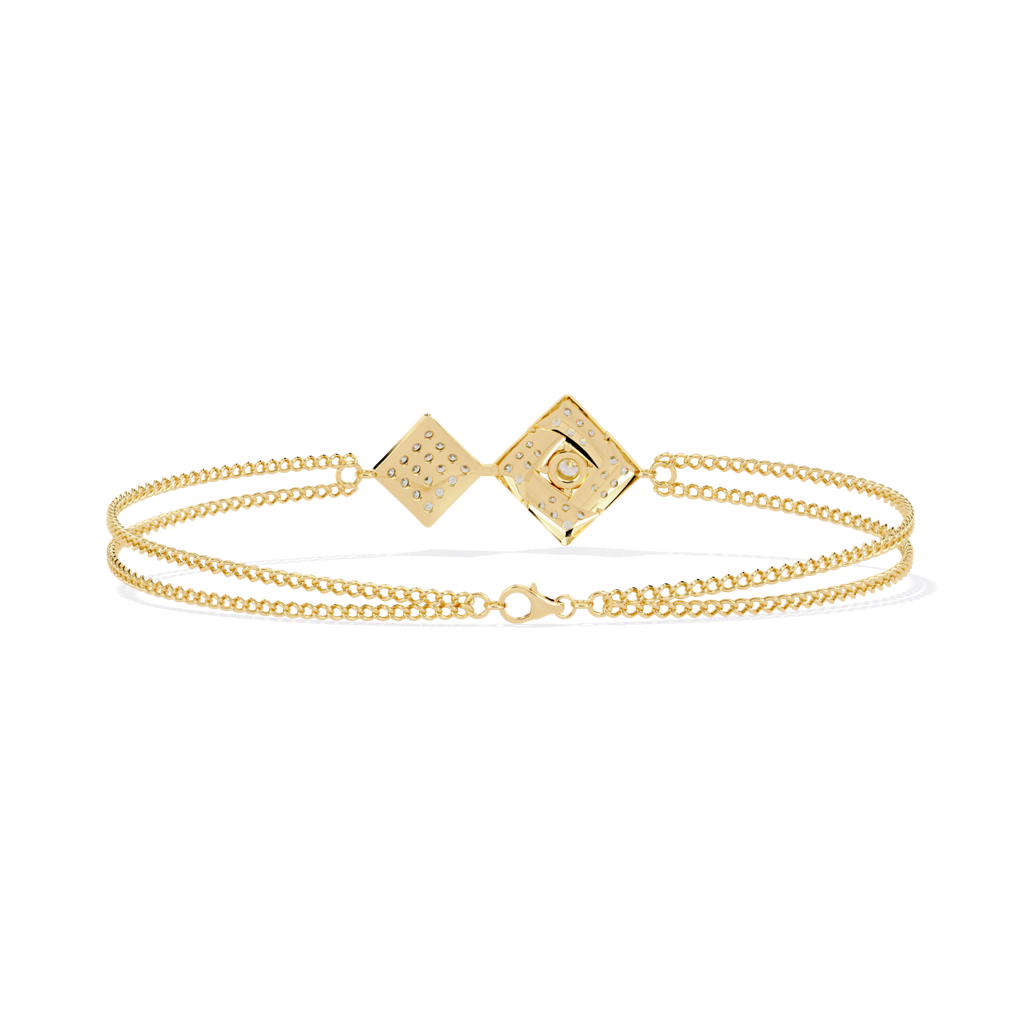 0.54Ct Round Lab Grown Diamond Chain Bracelet : ZY-003