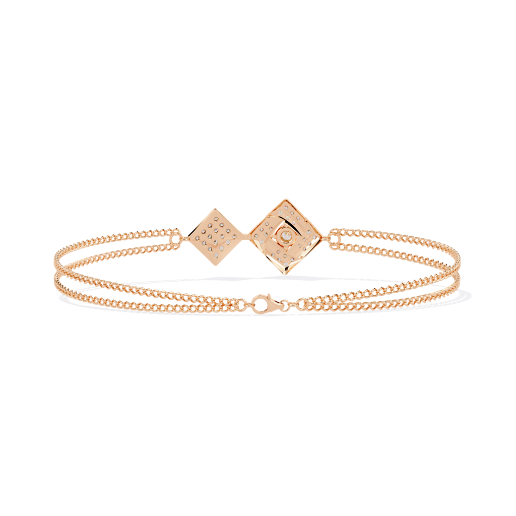 0.54Ct Round Lab Grown Diamond Chain Bracelet : ZY-003