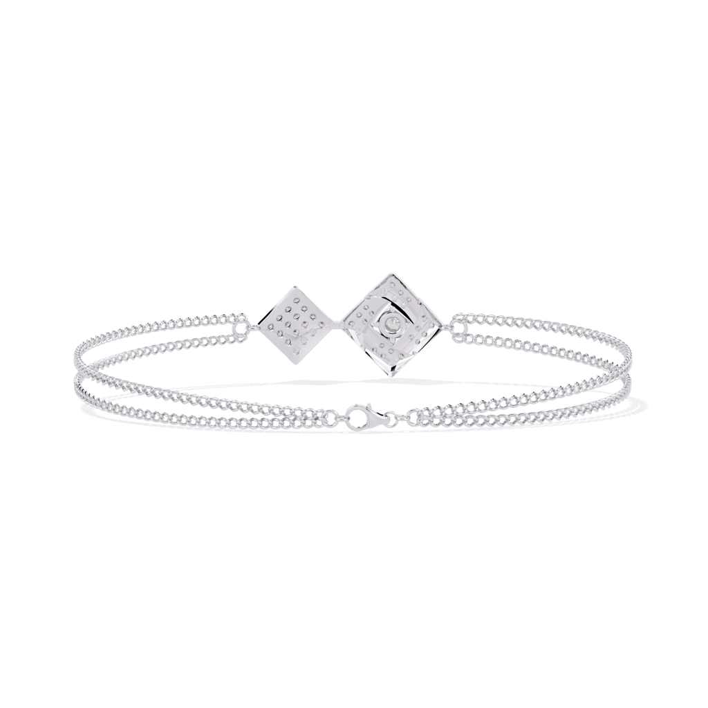 0.54Ct Round Lab Grown Diamond Chain Bracelet : ZY-003