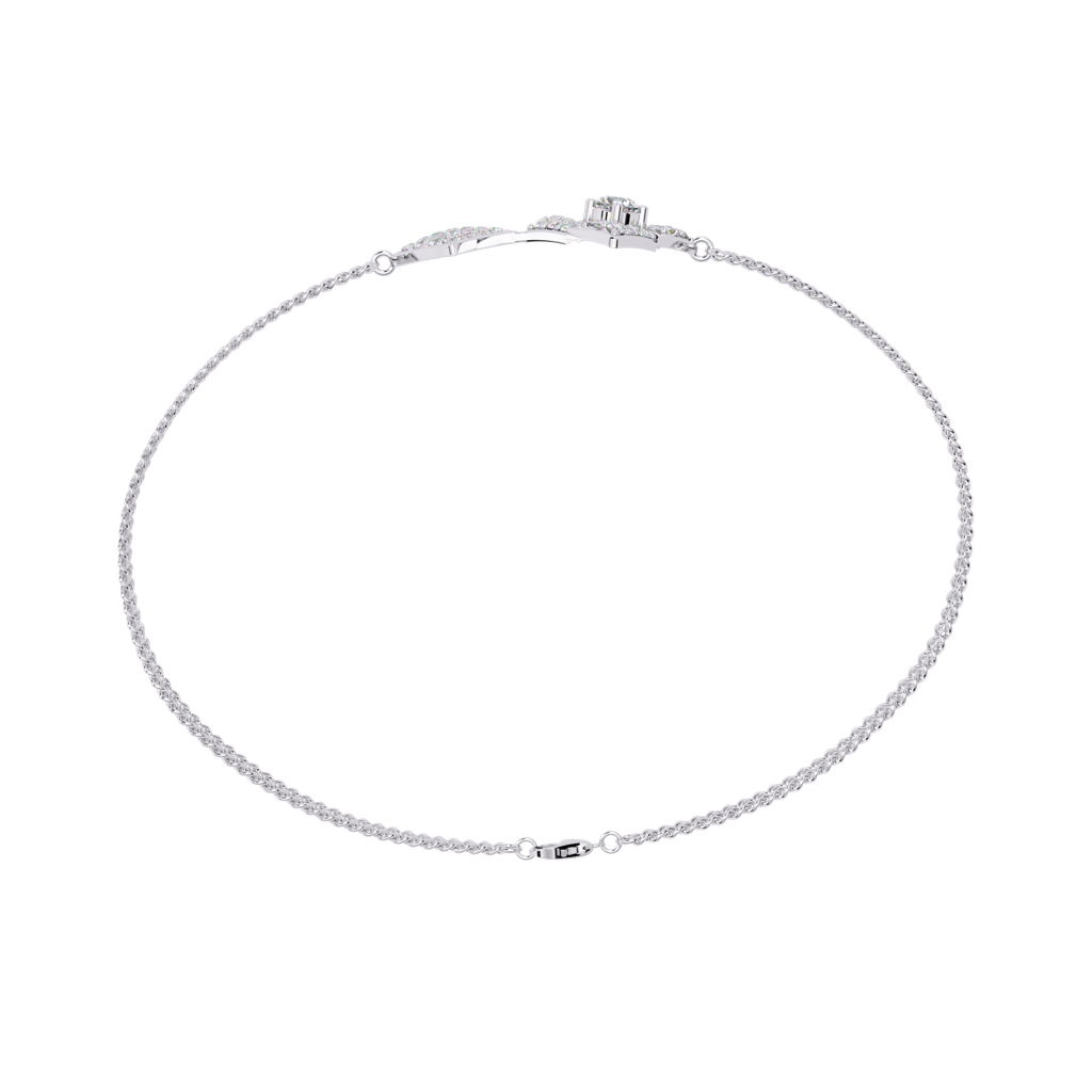 0.54Ct Round Lab Grown Diamond Chain Bracelet : ZY-003