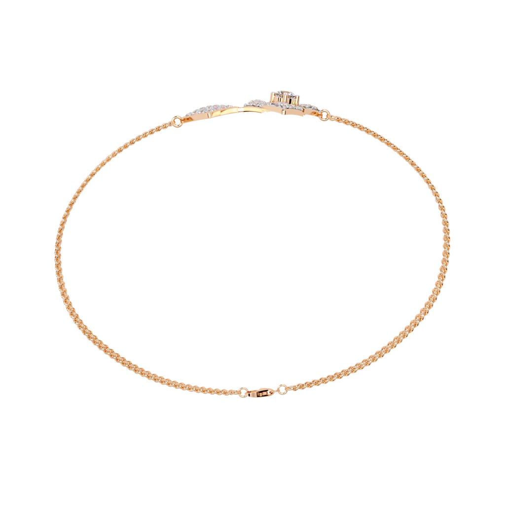 0.54Ct Round Lab Grown Diamond Chain Bracelet : ZY-003