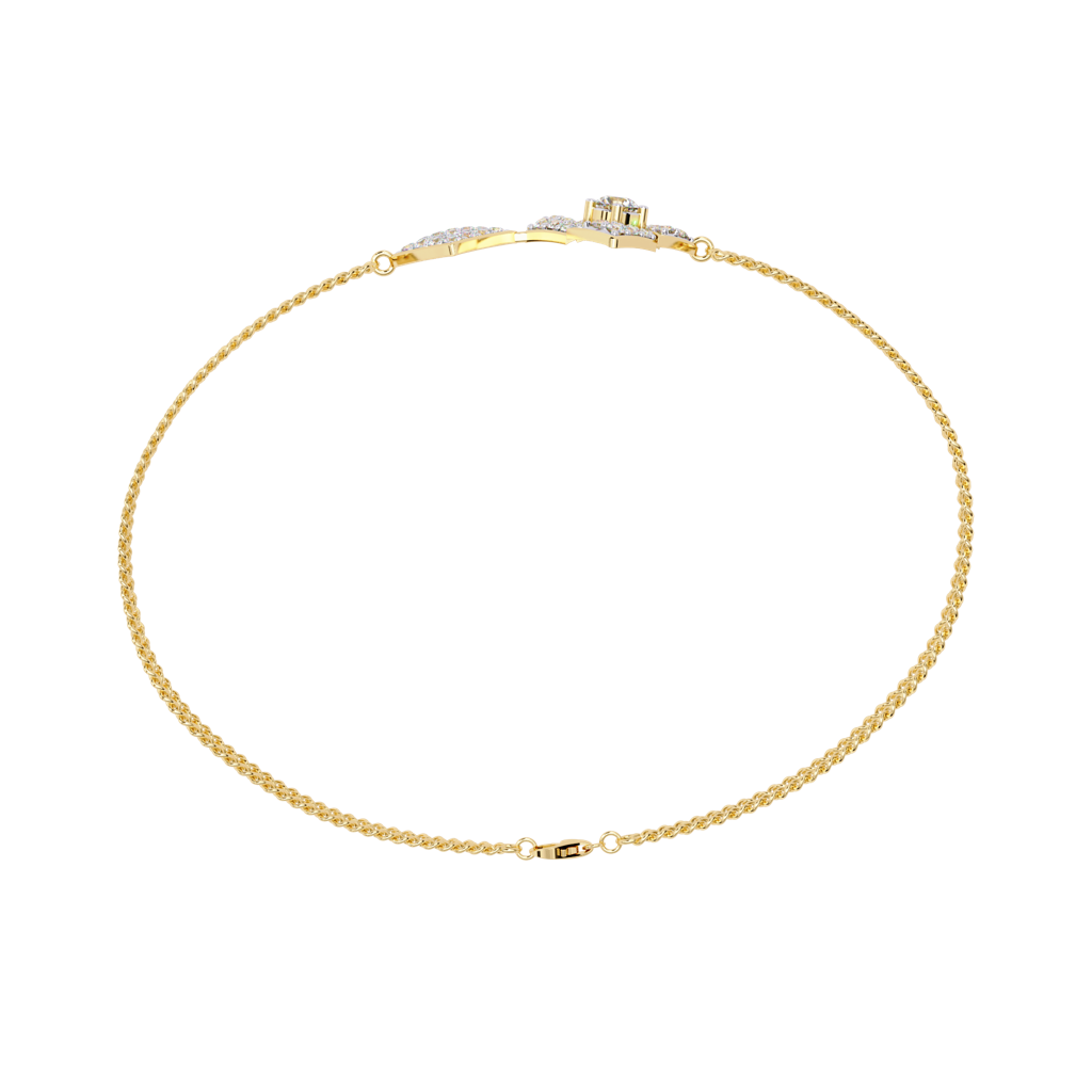 0.54Ct Round Lab Grown Diamond Chain Bracelet : ZY-003