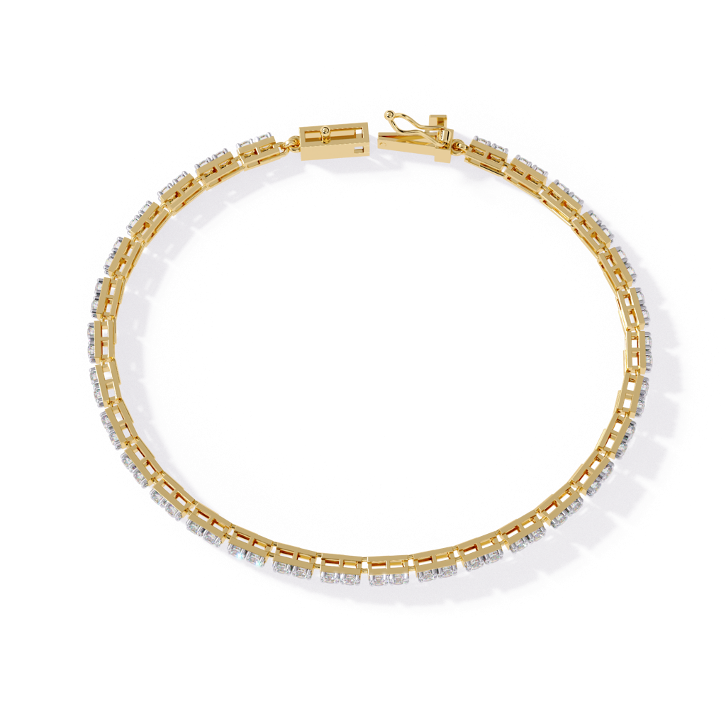 2.30Ct Round Lab Grown Diamond Tennis Bracelet : ZY-007