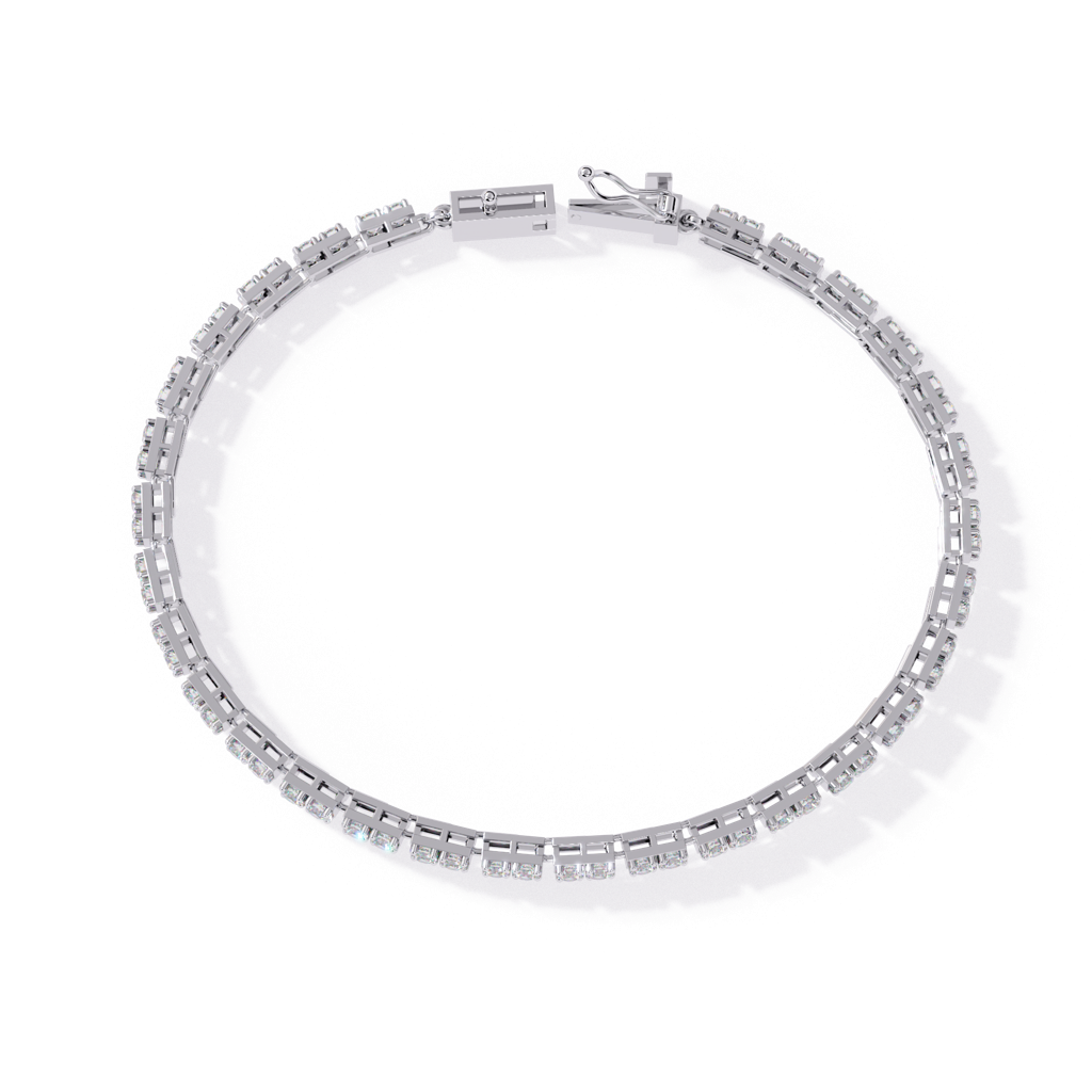2.30Ct Round Lab Grown Diamond Tennis Bracelet : ZY-007