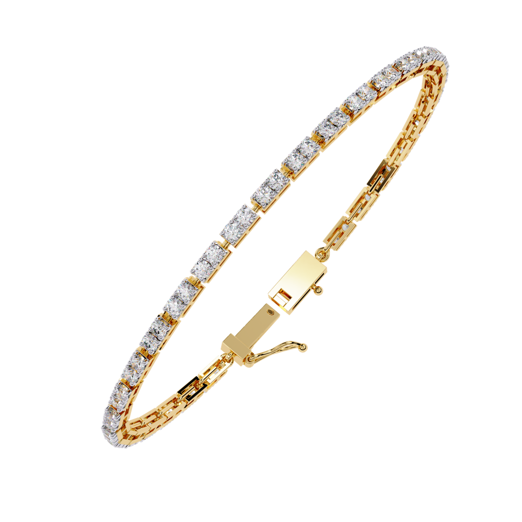 2.30Ct Round Lab Grown Diamond Tennis Bracelet : ZY-007