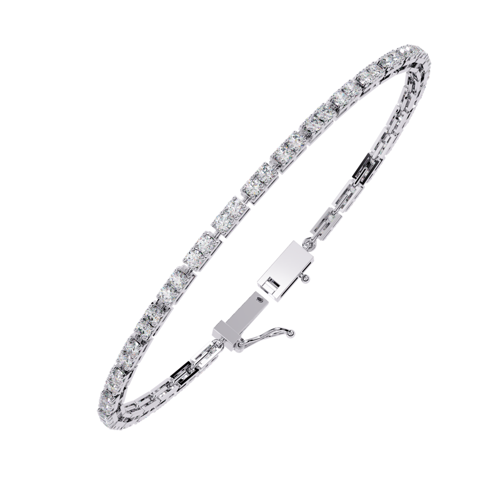 2.30Ct Round Lab Grown Diamond Tennis Bracelet : ZY-007