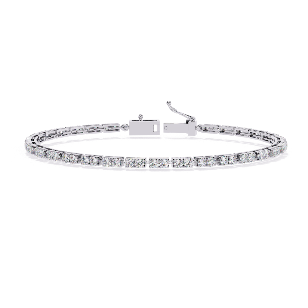 2.30Ct Round Lab Grown Diamond Tennis Bracelet : ZY-007