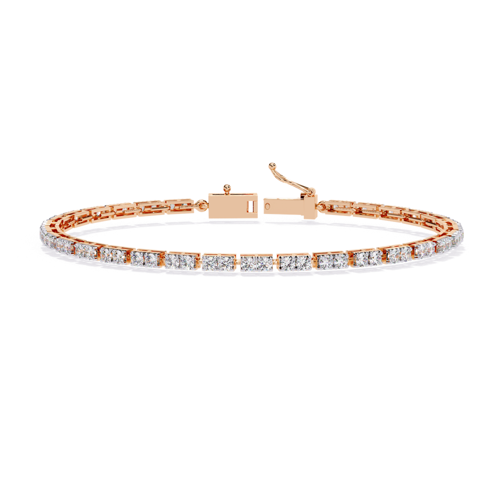 2.30Ct Round Lab Grown Diamond Tennis Bracelet : ZY-007