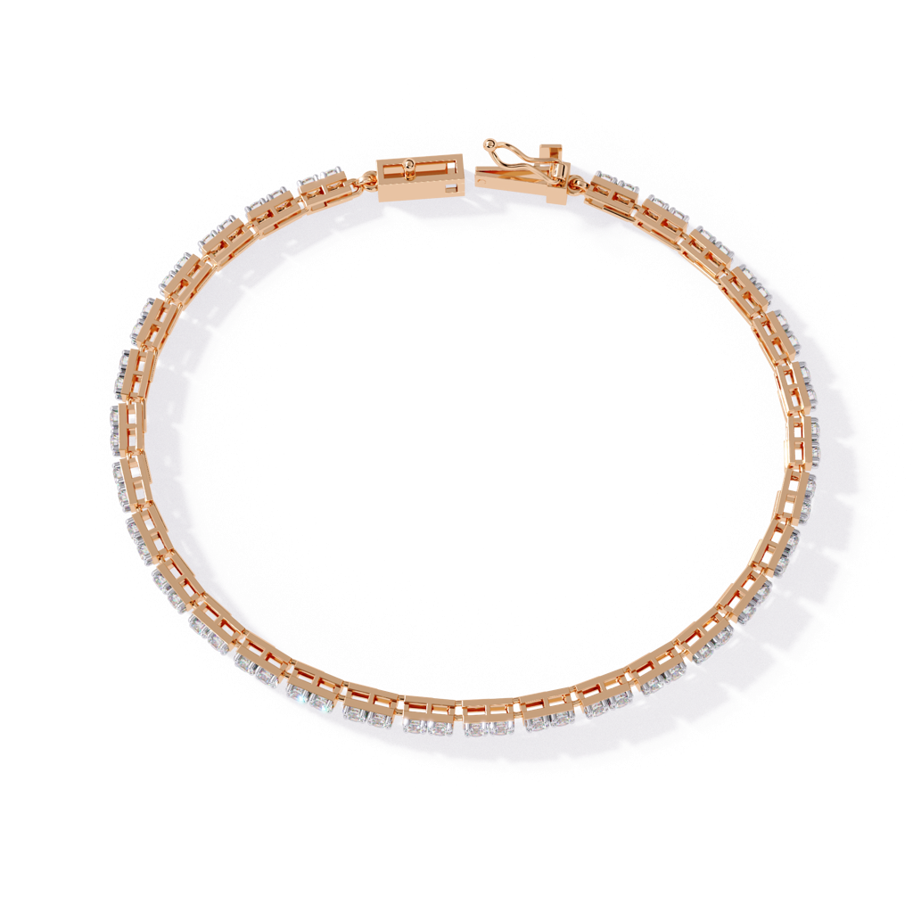 2.30Ct Round Lab Grown Diamond Tennis Bracelet : ZY-007