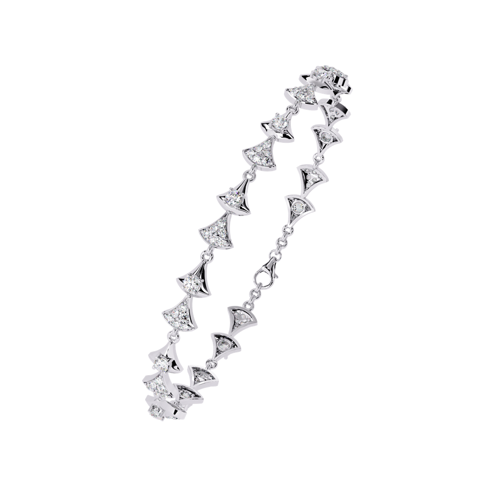 1.26Ct Round Lab Grown Diamond Tennis Bracelet : ZY-008