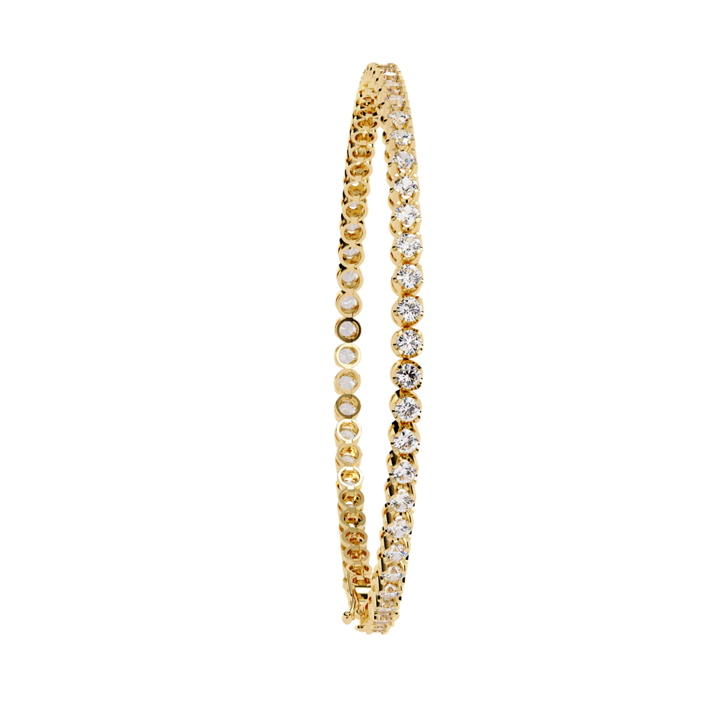 2.62Ct Round Lab Grown Diamond Tennis Bracelet : ZY-009