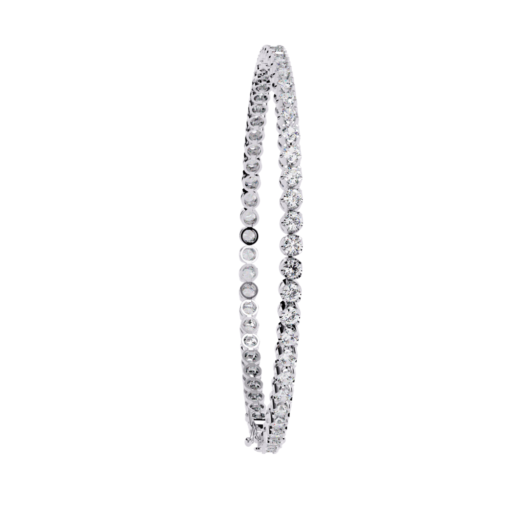 2.62Ct Round Lab Grown Diamond Tennis Bracelet : ZY-009