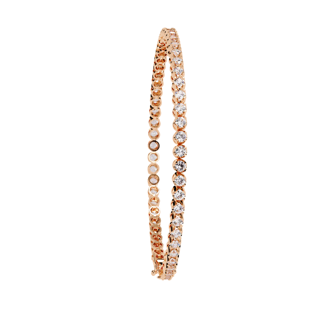 2.62Ct Round Lab Grown Diamond Tennis Bracelet : ZY-009