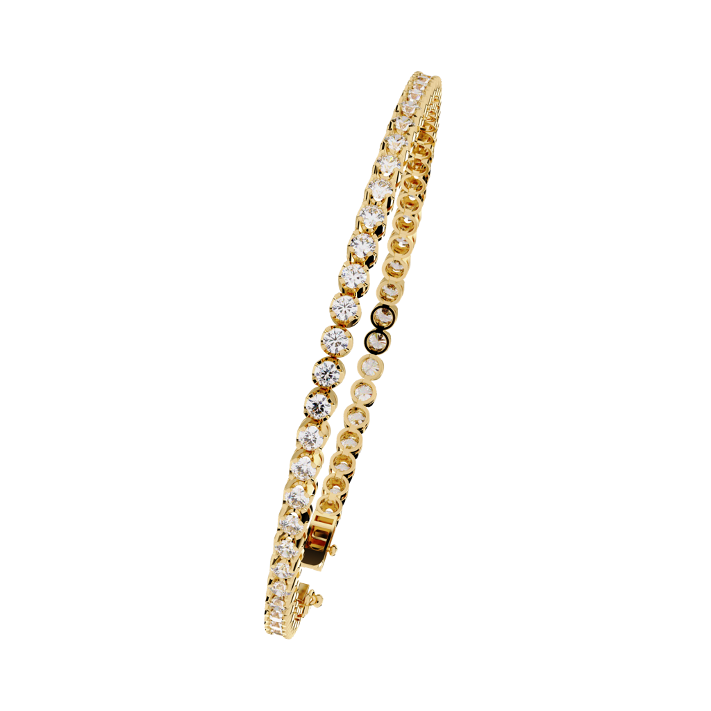 2.62Ct Round Lab Grown Diamond Tennis Bracelet : ZY-009