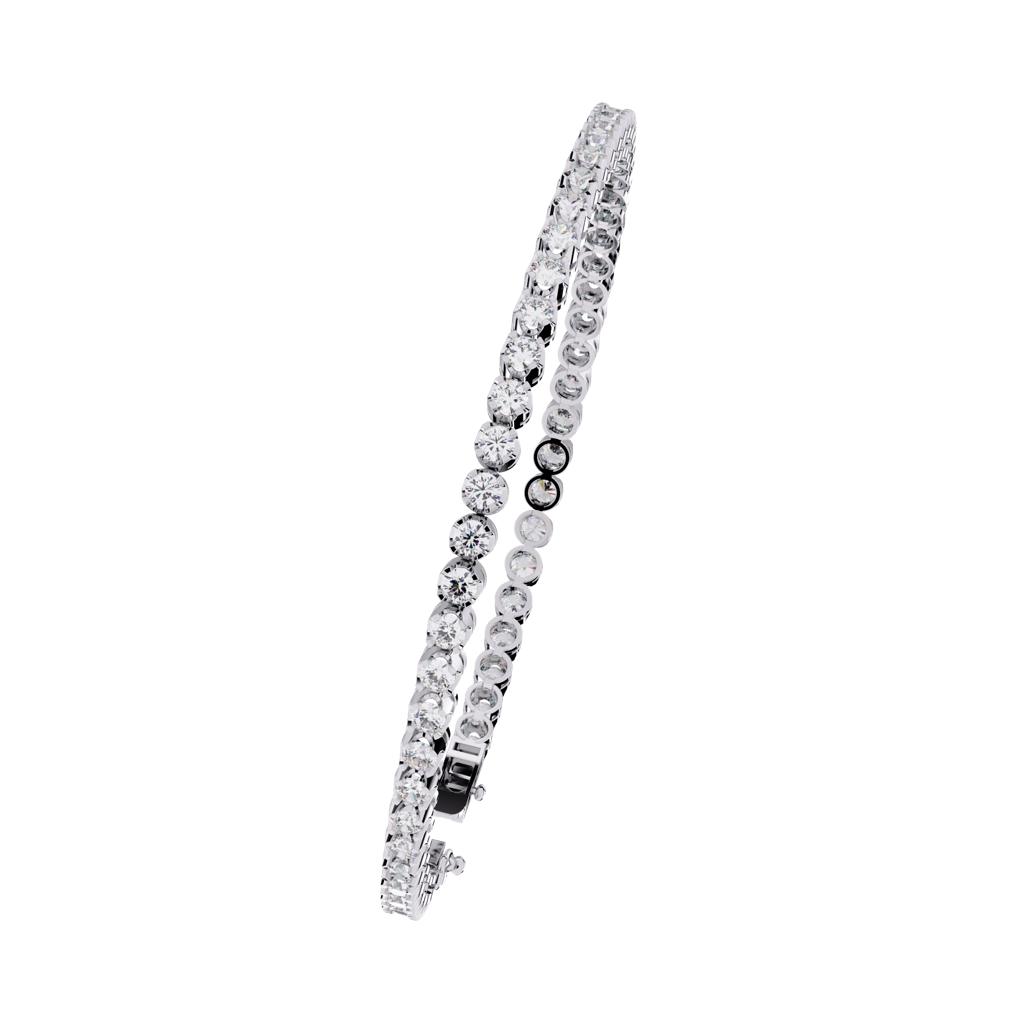 2.62Ct Round Lab Grown Diamond Tennis Bracelet : ZY-009