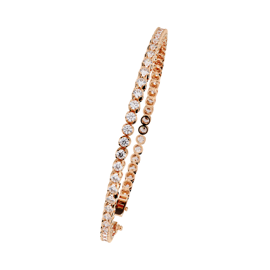 2.62Ct Round Lab Grown Diamond Tennis Bracelet : ZY-009