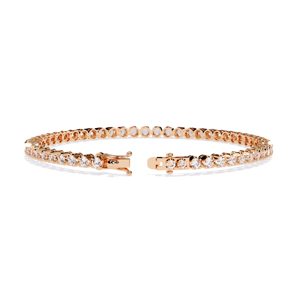 2.62Ct Round Lab Grown Diamond Tennis Bracelet : ZY-009
