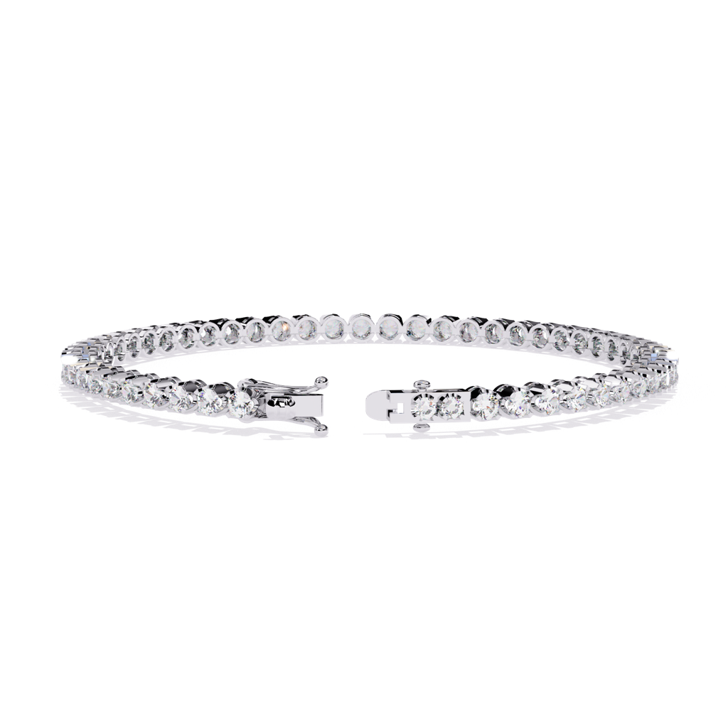 2.62Ct Round Lab Grown Diamond Tennis Bracelet : ZY-009