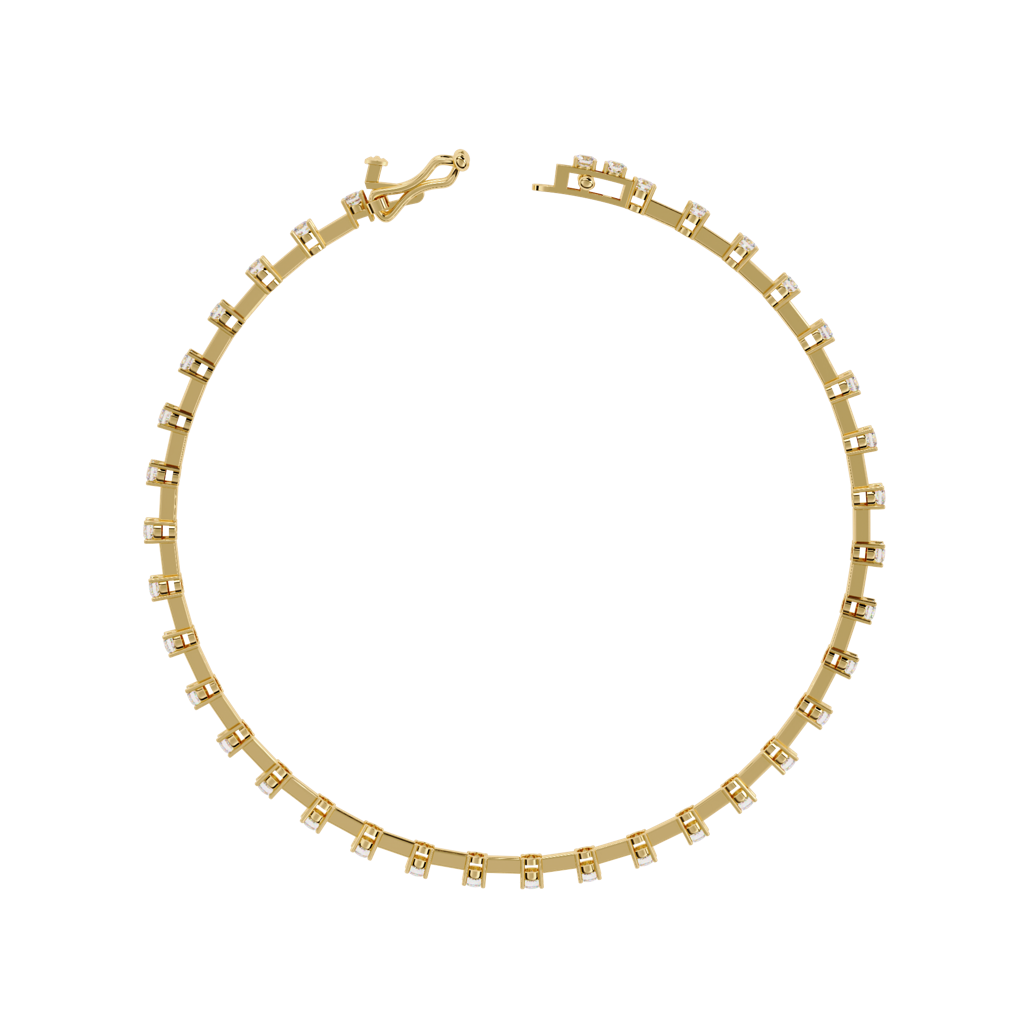 0.95Ct Round Lab Grown Diamond Tennis Bracelet : ZY-010