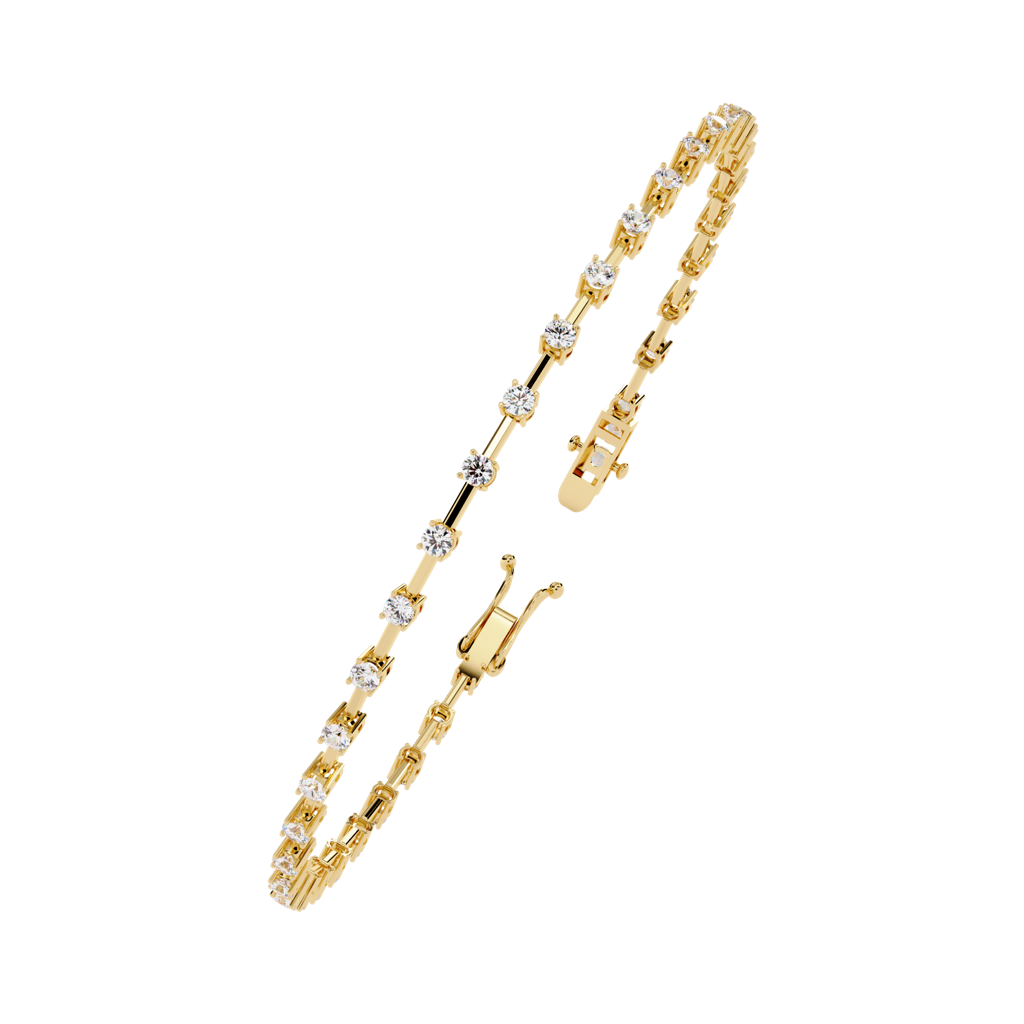 0.95Ct Round Lab Grown Diamond Tennis Bracelet : ZY-010