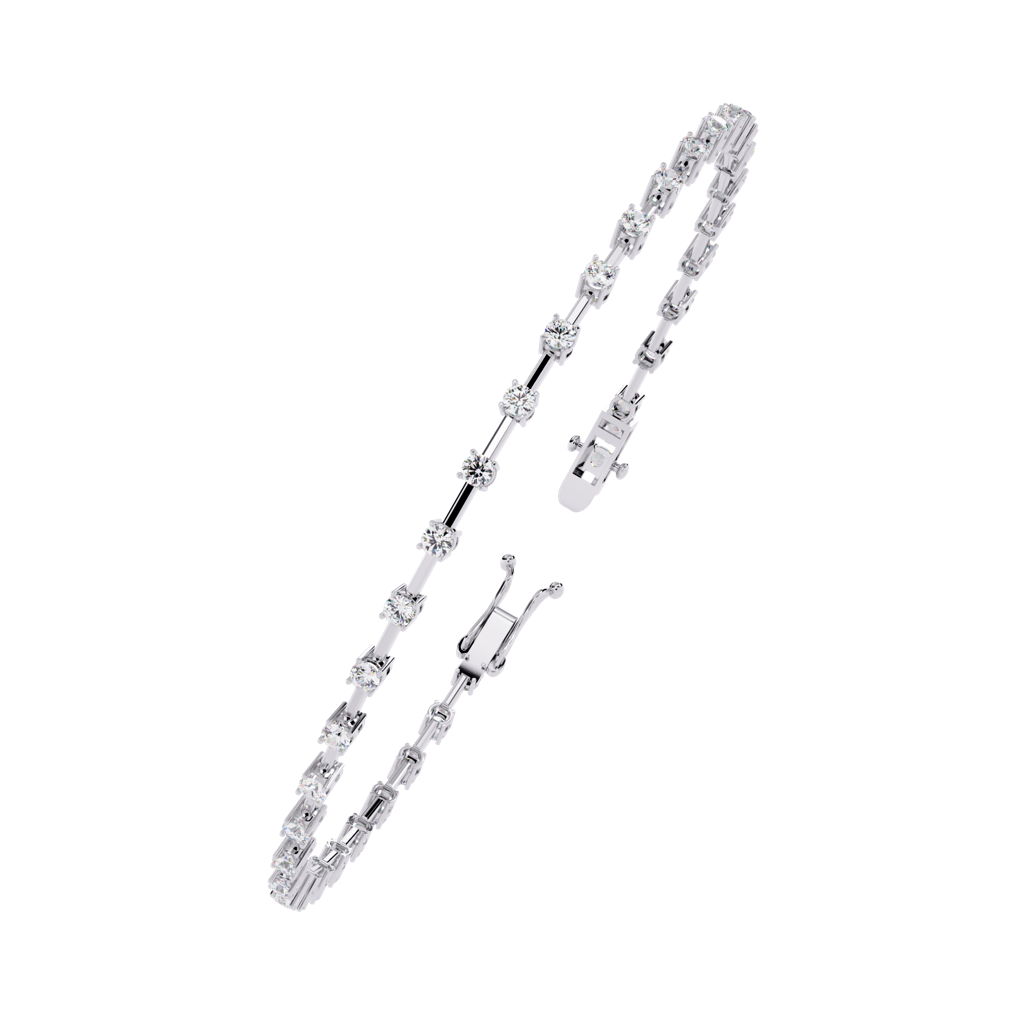 0.95Ct Round Lab Grown Diamond Tennis Bracelet : ZY-010