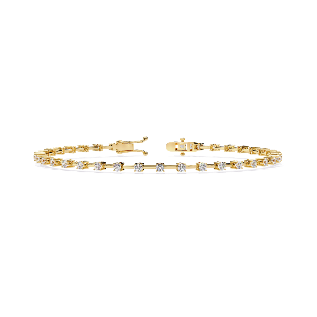 0.95Ct Round Lab Grown Diamond Tennis Bracelet : ZY-010