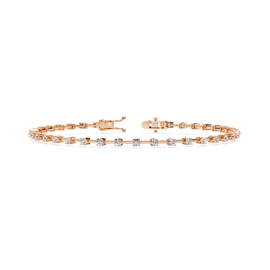0.95Ct Round Lab Grown Diamond Tennis Bracelet : ZY-010