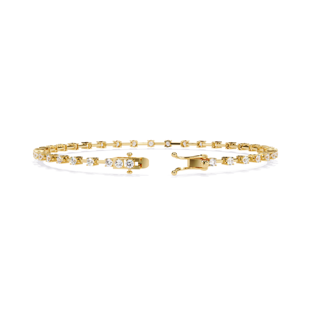 0.95Ct Round Lab Grown Diamond Tennis Bracelet : ZY-010
