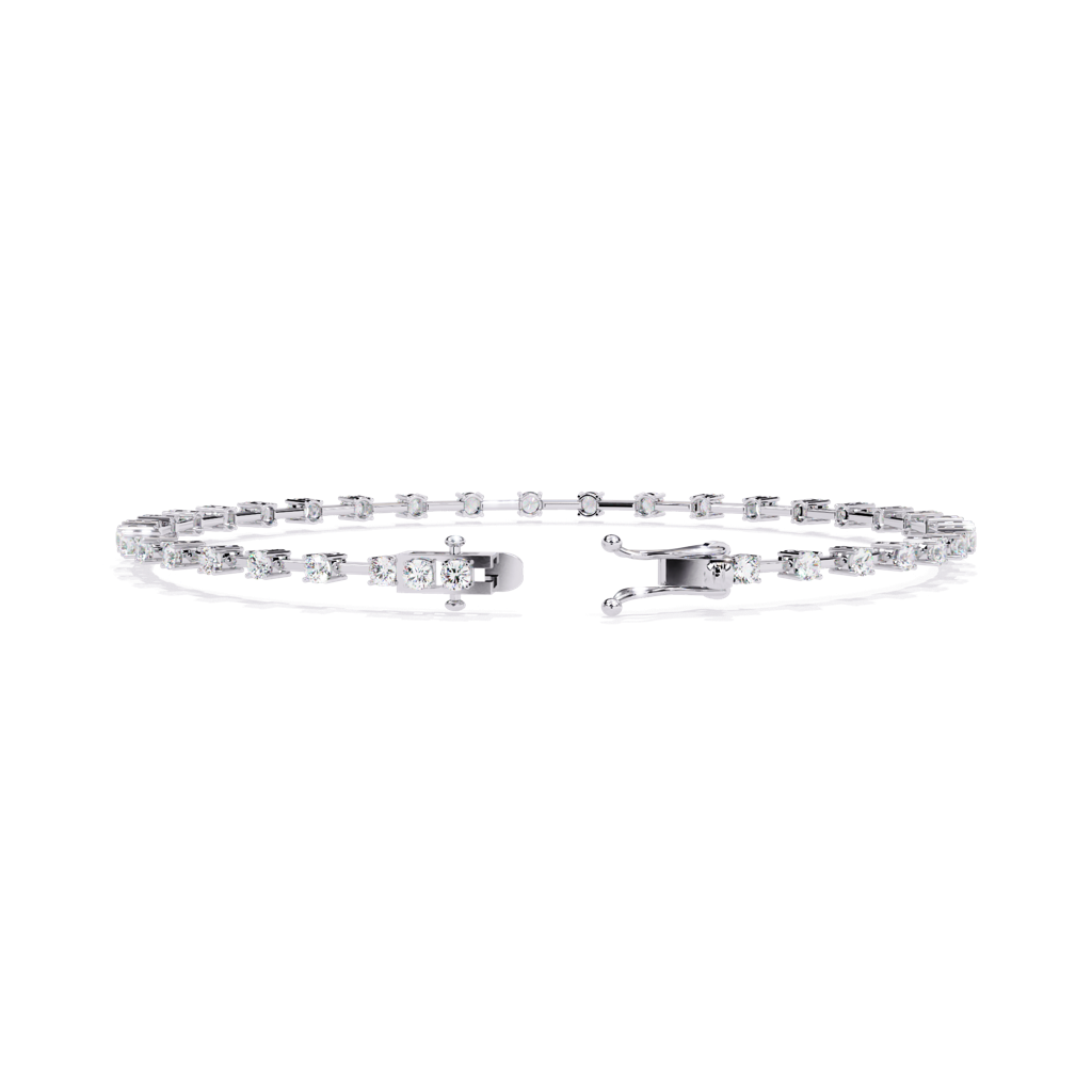 0.95Ct Round Lab Grown Diamond Tennis Bracelet : ZY-010