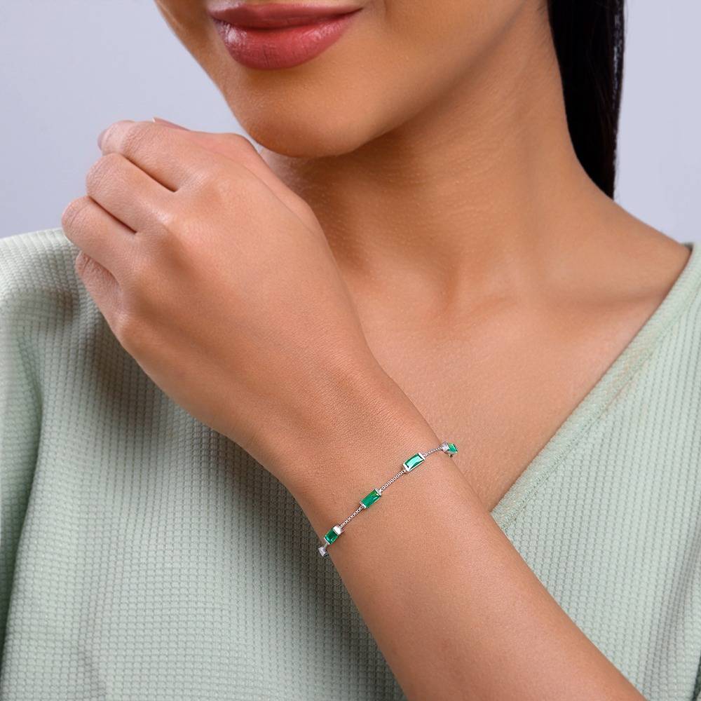 Giva 925 Silver Bold Baguette Bracelet, Adjustable | Gifts For Women And Girls | With Certificate Of Authenticity An : BR01234