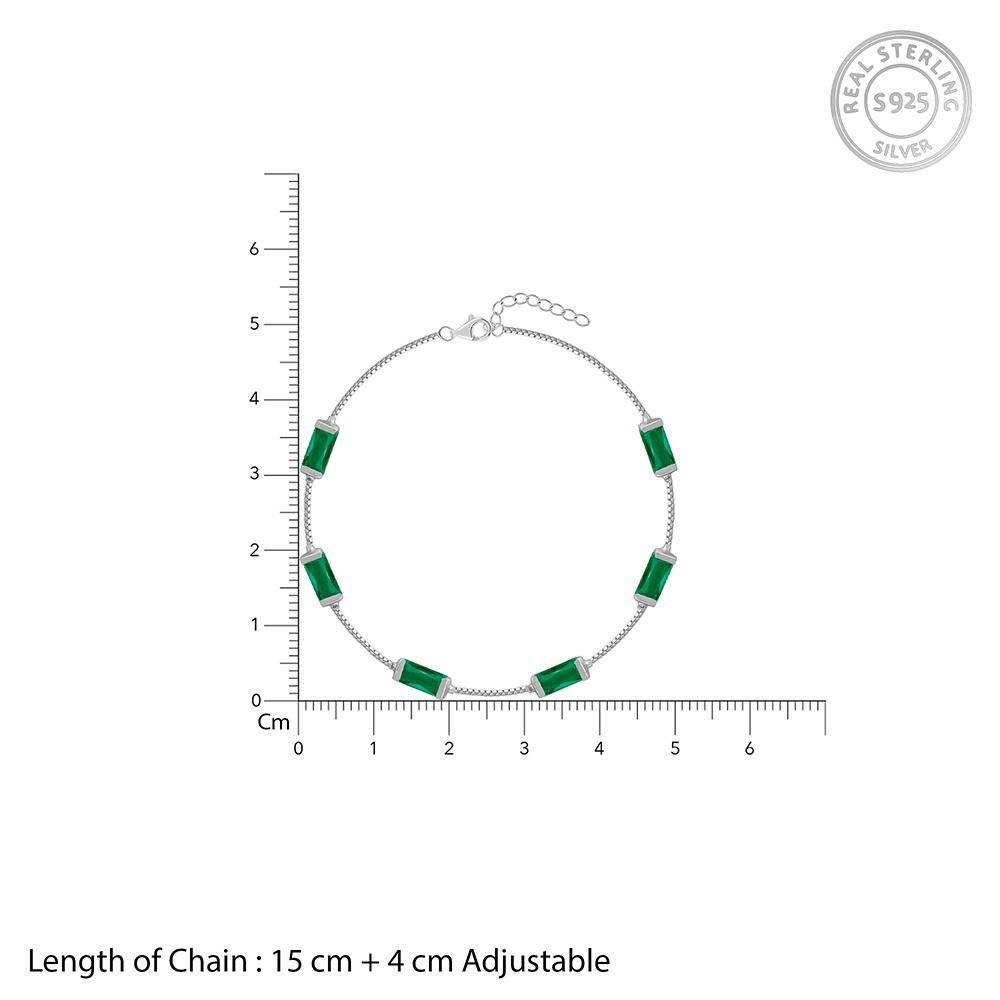 Giva 925 Silver Bold Baguette Bracelet, Adjustable | Gifts For Women And Girls | With Certificate Of Authenticity An : BR01234