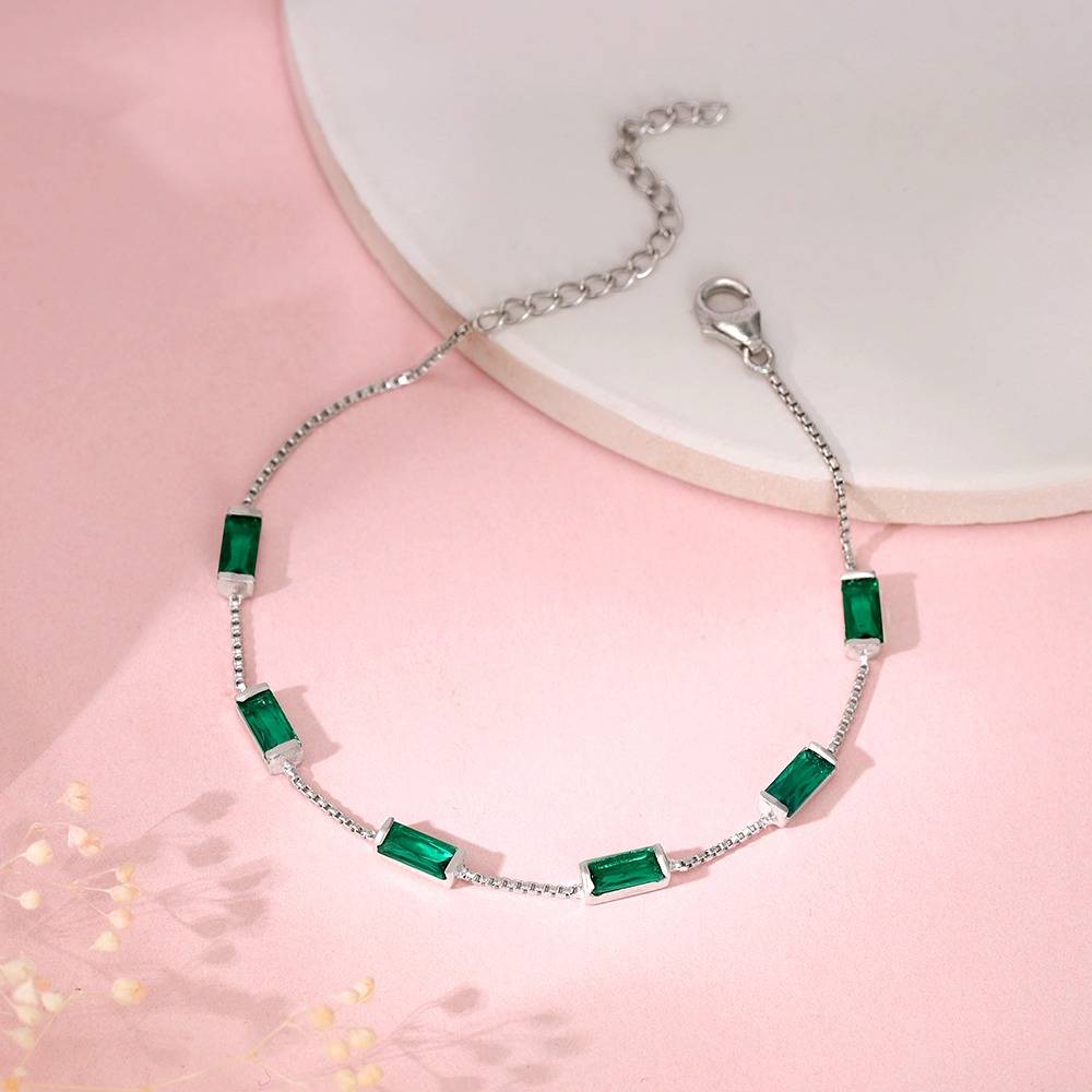 Giva 925 Silver Bold Baguette Bracelet, Adjustable | Gifts For Women And Girls | With Certificate Of Authenticity An : BR01234
