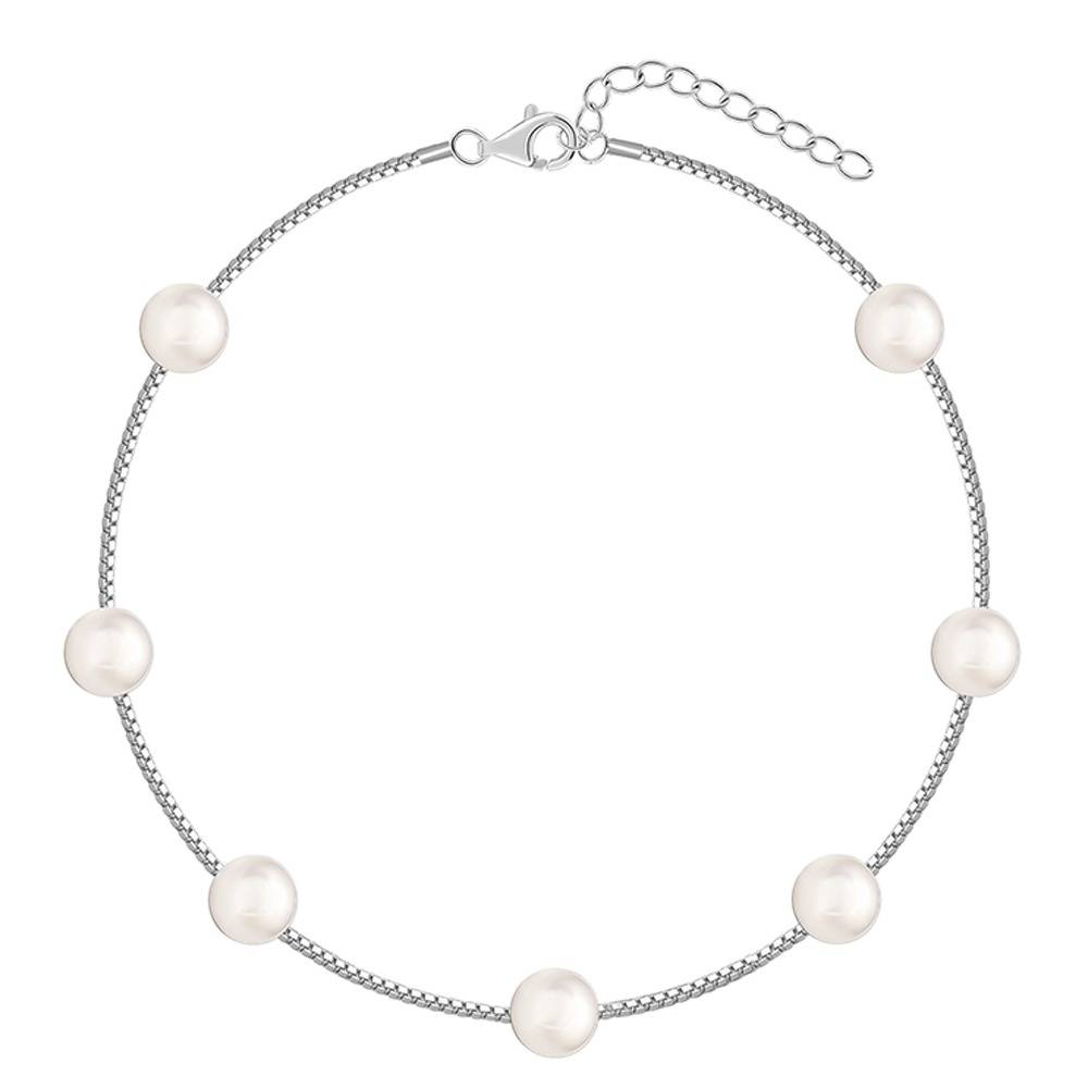 925 Silver Lea Pearl Bracelet|Gifts For Women And Girls | With Certificate Of Authenticity And 925 Stamp | 6 Months  : BR01413