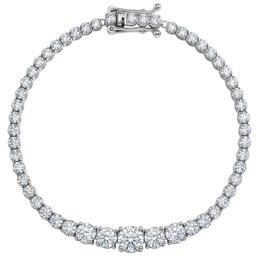 925 Silver Timeless Grace Tennis Bracelet|Gifts For Women And Girls | With Certificate Of Authenticity And 925 Stamp : BR01486