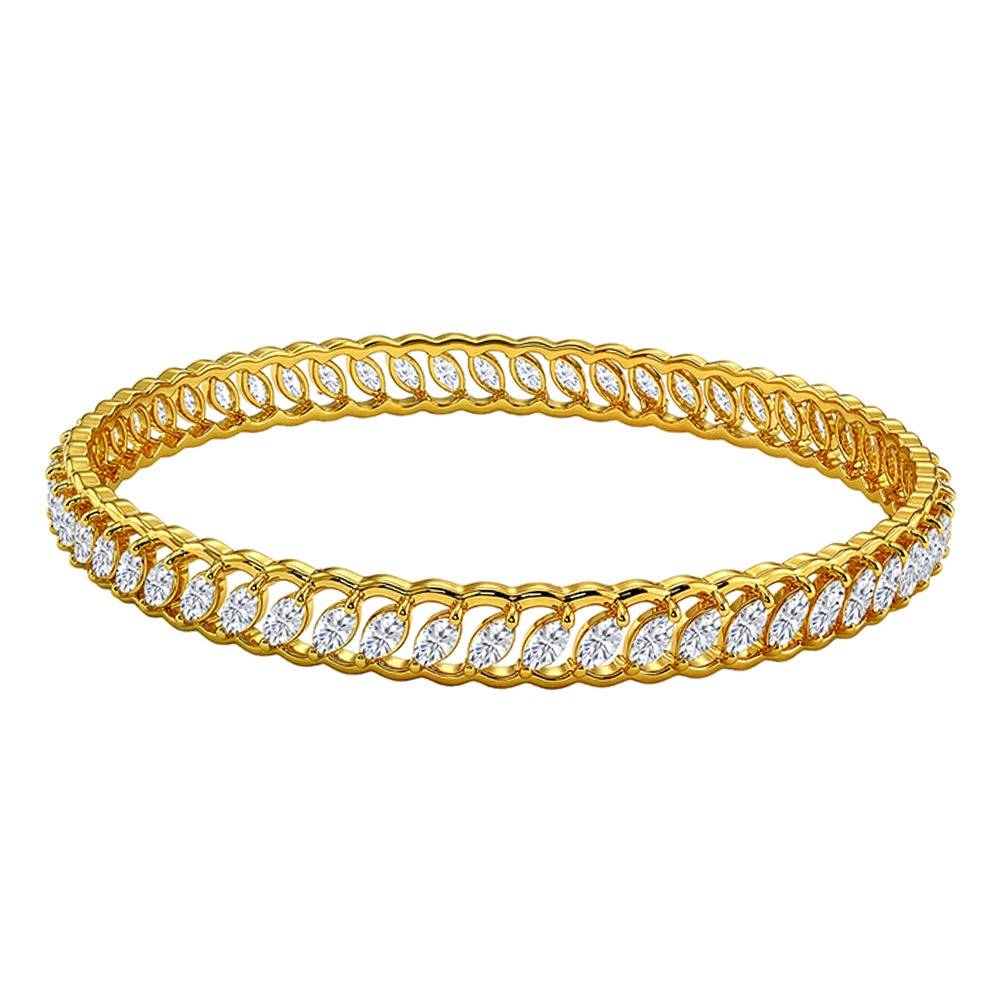Golden Samratya Bangle|Gifts For Women And Girls | With Certificate Of Authenticity And 925 Stamp | 6 Months Warranty : BR01736