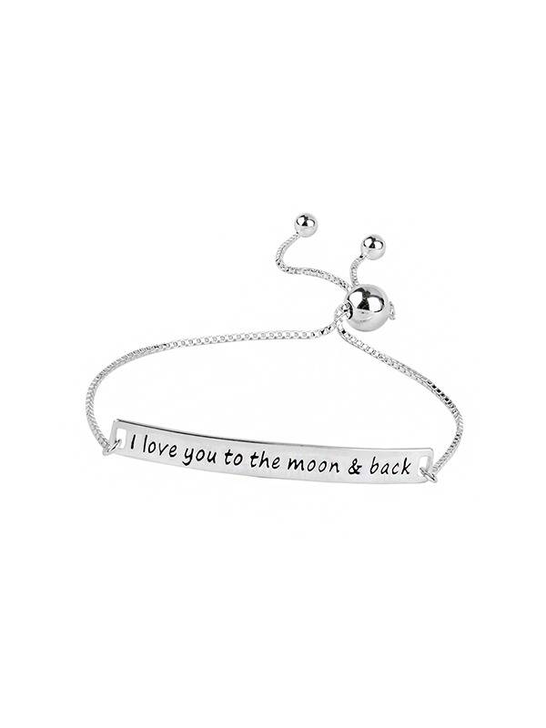 Love You To The Moon Sliding Bracelet : BR107029EN