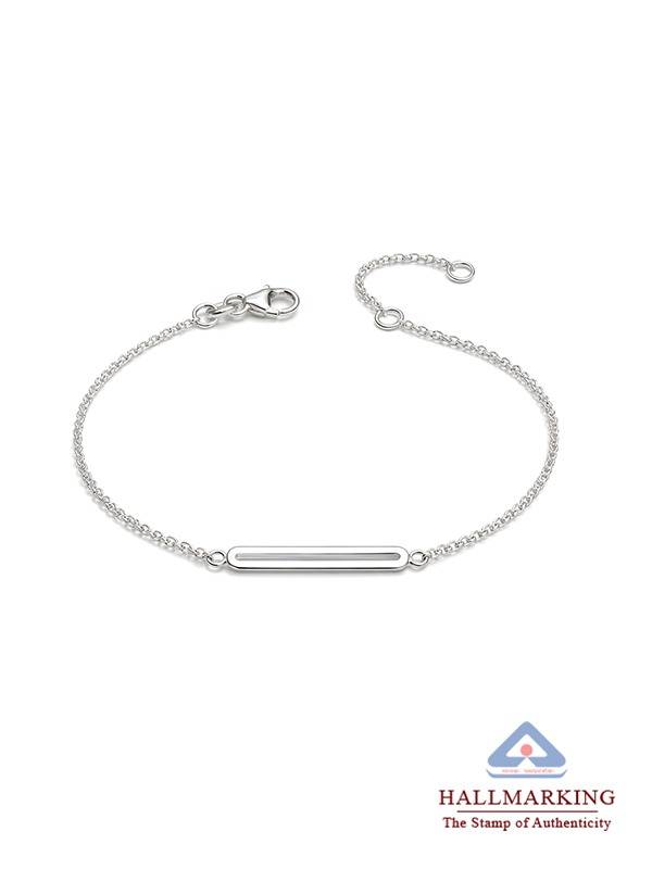 Silver Lunea Open Bar Bracelet : BR107826S7HISL