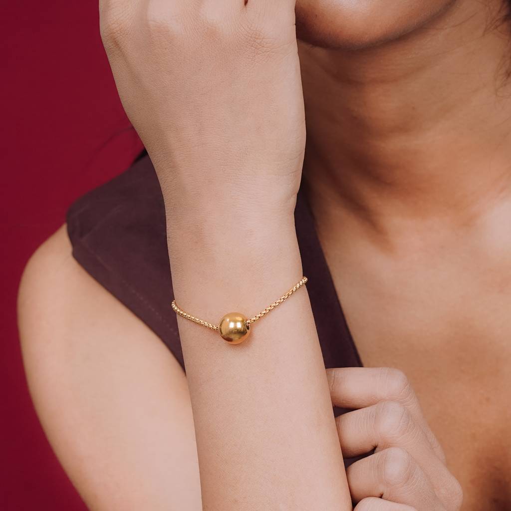 Aurelia Gold Bead Chain Bracelet : BR137