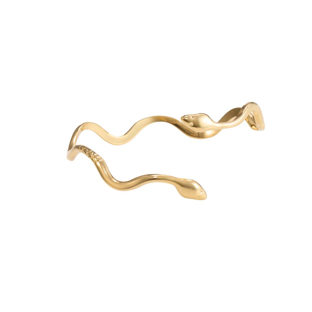 Retro Snake Gold Bangle : BR157
