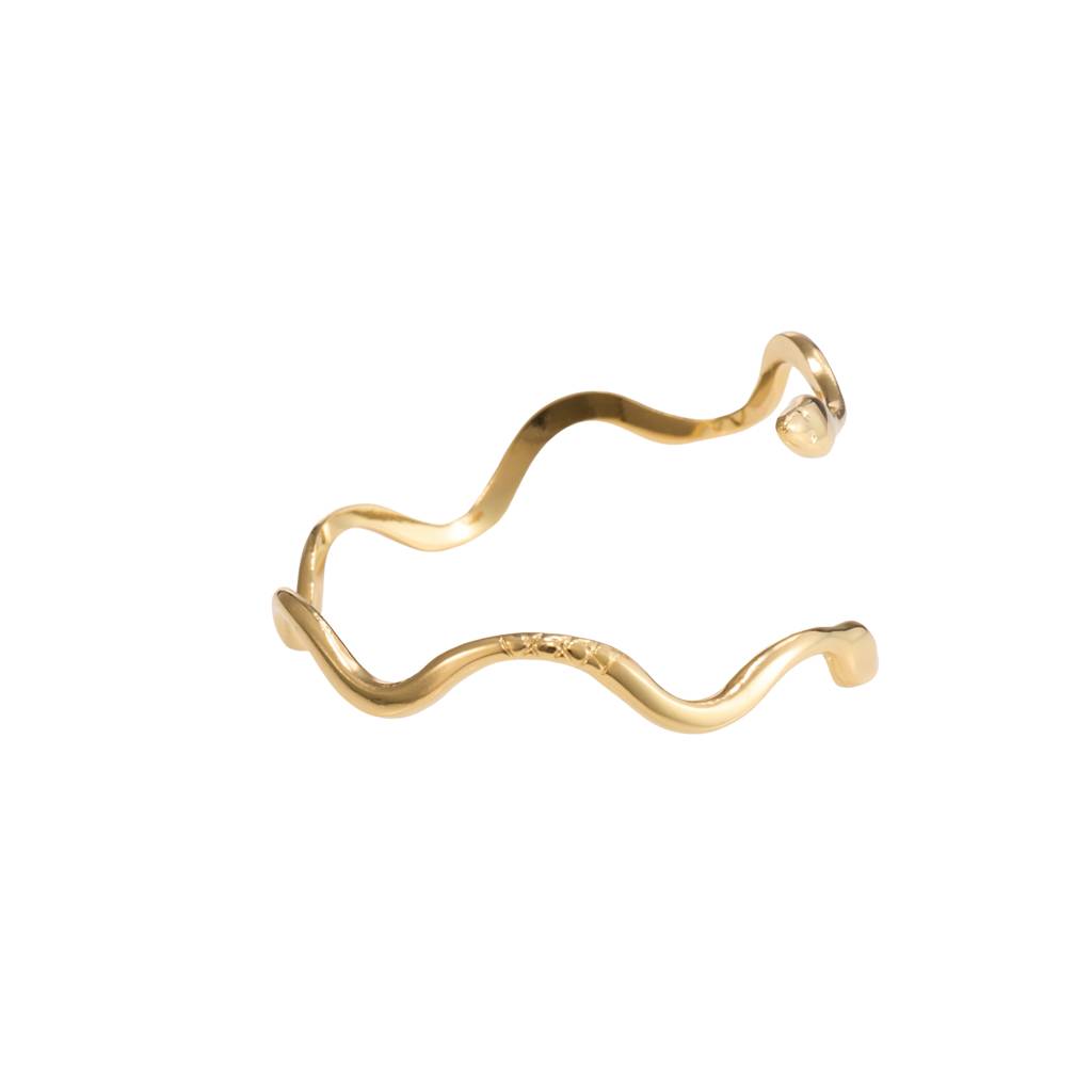 Retro Snake Gold Bangle : BR157